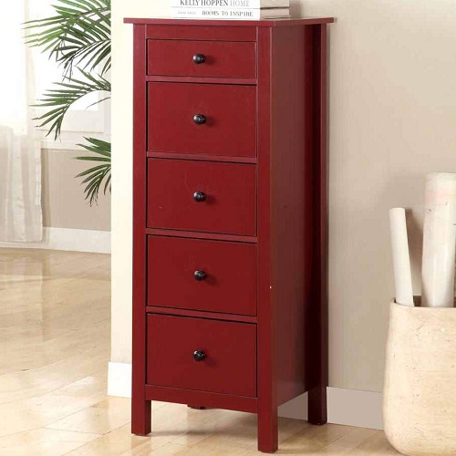 Item # 277CH Red 5 Drawer Chest 
