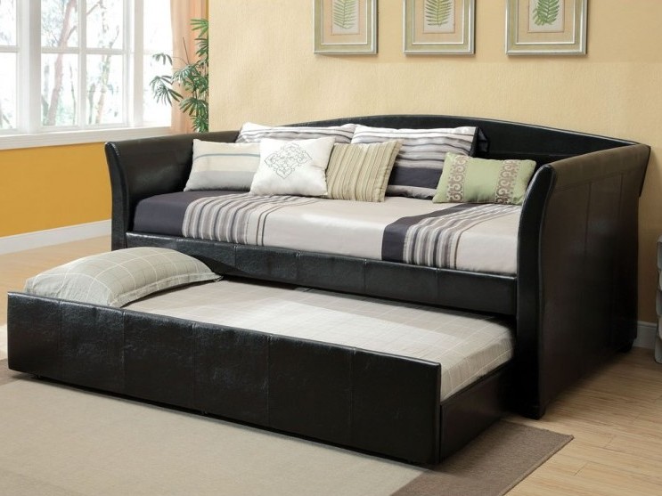 Item # 039DB Delmar Collection Black Daybed w/Trundle