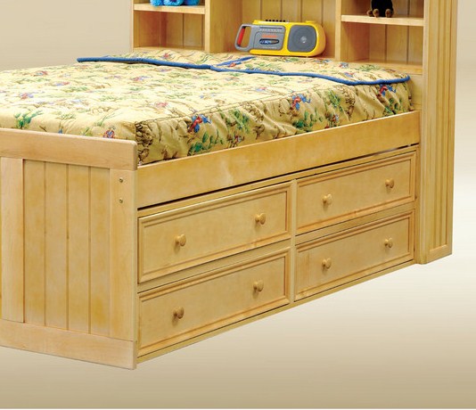 1801B Four Under Bed Drawers in Birch