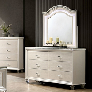 Item # 005DR - Finish: Pearl White<br><br>Mirror sold separately<br><br>Dimensions: 54 1/2W x 16 1/2D x 34H