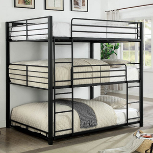 FF Bunkbed 028 - Finish: Sand Black<br><br>Available in Twin & Queen Sizes<br><br>Dimensions: 79L x 56 3/4W x 74 3/8H