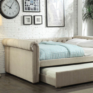 Item # A0021WD - Finish: Beige<br><br>Available in Gray Fabric<br><br>Available in Twin Size or Full Size Daybed<br><br>Slat Kit Included<br><br>Dimensions: 101