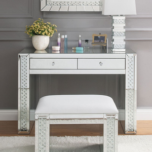 Item # 015V - Finish: Silver Finish<br><br>Mirror & Stool Sold Separately<br><br>Dimensions: 47