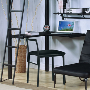 Item # 017CHR Metal Desk Chair in Black - Finish: Black<br><br>Loft Bed Sold Separately<br><br>Slats System Included<br><br>Dimensions: 26