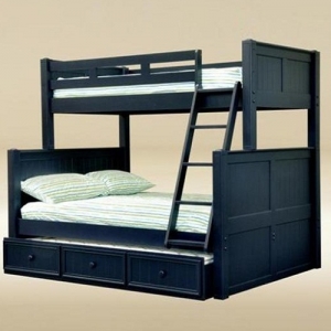 TF Bunkbed 026 - Finish: Blue<br><br>Available in Also available in Birch, Black, Dark Pecan, Pecan, White and Walnut<br><br>Dimensions: 83 L x 59 W x 72 H