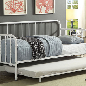 Item # 029MDB Metal Daybed w/ Trundle - Finish: White<br><br>Available in Black Finish<br><br>Mattress Ready<br><br>Dimensions: 79 7/8