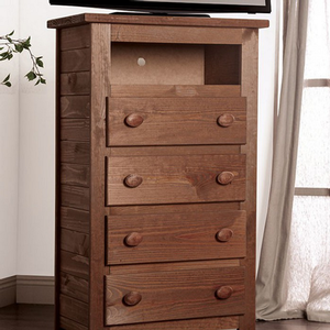 Item # 030MCH 4 Drawer Media Chest - Finish: Mahogany<br><br>Style: Rustic<br><br>Made in the USA<br><br>Dimensions: 30