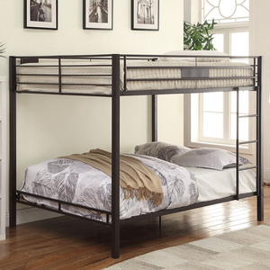 TQ Bunkbed 020 - Finish: Sandy Black<br><br>Metal Tube Supported<br><br>Bunkie Board Not Required<br><br>Dimensions: 83