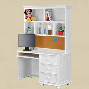 Item # 039HC Large Hutch with Cork Board in White - Finish: White<br><br>Desk sold separately
