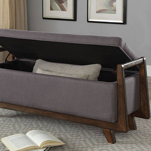 Item # 053SB Storage Bench - Finish: Gray<br><br>Available in Beige & Light Gray<br><br>Dimensions: 47 7/8W X 18D X 19 7/8H<br><br>SEAT DP: 18”, SEAT HT: 17 3/4”
