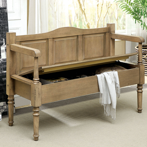 Item # 054SB Weathered Natural Storage Bench - Finish: Weathered Natural Tone<br><Br>Available in Dark Walnut<br><br>Dimensions: 48W x 18D x 32H<br><br>Seat Ht: 17 5/8H , Seat DP: 16 1/2 