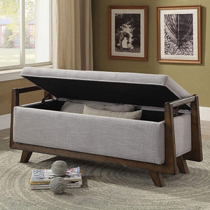 Item # 028SB Storage Bench - Finish: Light Gray<br><br>Available in Beige & Gray Finish<br><br>Dimensions: 48W X 18D X 19 7/8H<br><br>Seat Ht: 17 3/4
