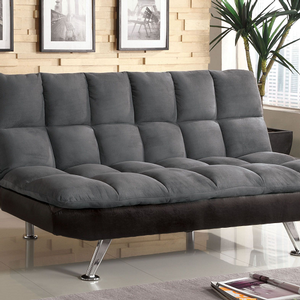 Item # 057FN Futon Sofa - Finish: Gray<br><br>Dimensions: Sofa: 70 1/2W x 36D x 38 1/2H<br><br>(Seat HT: 20, SEAT DP: 20)<br><br>BED: 70 1/2W x 48D x 19 1/2H