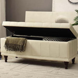 Item # 072SB Lift-Top Storage Bench in Taupe - Finish: Taupe<br><br>Available in Cream Fabric, Dark Brown, Purple. Red & Taupe Bi-Cast Vinyl<br><br>Dimensions: 42 x 17 x 19H