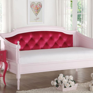 Item # A0020WD - Finish: Pink Finish w/ Red Velvet<br><br>No Box Spring Required<br><br>Dimensions: 81