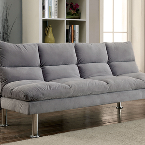 Item # 095FN Futon Sofa Bed - Finish: Gray<br><br>Available in Light Brown, Pink & Espresso Fabric<br><br>