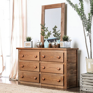 Item # 105DR 6 Drawer Dresser - Finish: Mahogany<br><br>Style: Rustic<br><br>Made in USA<br><br>Dimensions: 53