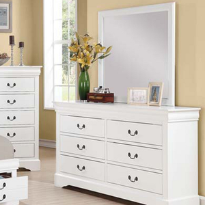 Item # 108DR 6 Drawer White Dresser - Finish: White<br><br>Mirror Sold Separately<br><br>Dimensions: 60