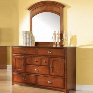Item # 065DR Antique Oak 8 Drawer Dresser - *Mirror Sold Separately* 