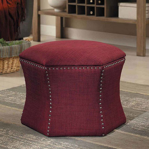 Item # 110SB 2-Piece Storage Ottoman in Red - Finish: Red<br><br>Available in Brown, Blue & Mustard Fabric<br><br>Dimensions: Big 21 x 23.75 x 19.75H<br><br>Small 17 x 15 x 15.5H