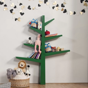 Item # 113BC Tree Bookcase - Finish: Green<br><br>Available in White, Grey & Grey Finish<br><br>Dimensions: 40.96