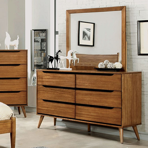 Item # 115DR Modern 6 Drawer Dresser in Oak - Finish: Oak<br><br>Available in White, Black or Gray<br><br>Dimensions: 58