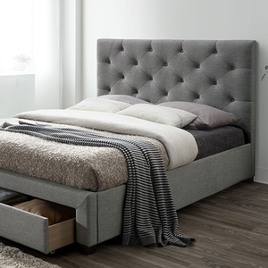 Item # 007F - Finish: Gray<br><br>Available in Twin<br><br>Dimensions: 82 3/4 L X 57 1/8 W X 46 1/2 H