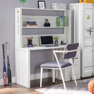 Desk 045 - Finish: White<br><br>Available in Red, Blue & Gunmetal<br><br>Dimensions: 47 L X 24 W X 60 H