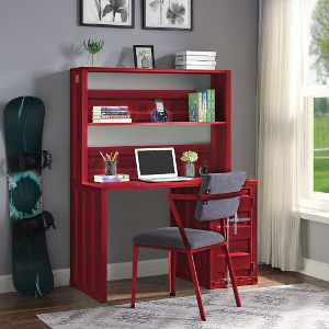Desk 055 - Finish: Red<br><br>Available in Blue, White & Gunmetal<br><br>Dimensions: 47 L X 24 W X 60 H