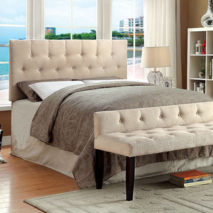 Item # 227HB Queen/Full Compatibility Upholstered Headboard - Finish: Ivory<br><br>Available in Gray Fabric<br><br>