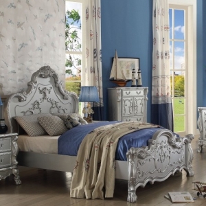Item # Diana Collection Antique Style Queen Bed - Available in Full Size<br><br>Hand applied burnish over layers of stains and finishes that are manually rubbed on<br><br>Scrolled ornament details<br><br>