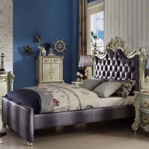 Item # Aurora Collection Tufted Elegant Queen Bed - Available in Full Size<br><br>Button tufted padded headboard<br><br>