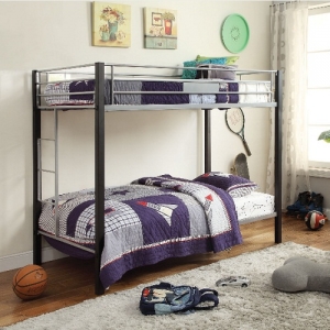 M Bunkbed 088 - Bunkie Board Not Required<br><Br>Metal Tube Supported<br><Br>Full Length Guard Rail<br><br>Mattress Not Included