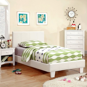 Item # A0011PL - Finish: White<br>Available in Full Size Bed<br>Dimensions: 80 1/2L X 42 1/4W X 39 1/2H