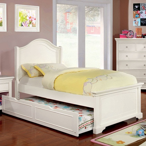 Item # A0032TR - Finish: White<br>Available in Full Size Bed<br>Dimensions: 86 5/8
