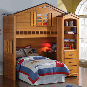 Item # A0054TH - Finish: Rustic Oak<br>Bottom Bed Sold Separately<br>Dimensions: 80L x 43 x 88H
