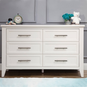Item # 020DRS - Finish: Warm White<br><br>Available in Sandbar<br><br>Dimensions: 55.3 L x 18.7 W x 33.5 H<br><br>Assembled Weight: 139lbs<br><br>Interior Drawer Measurements: 12.75 D x 6 H x 21.25 W