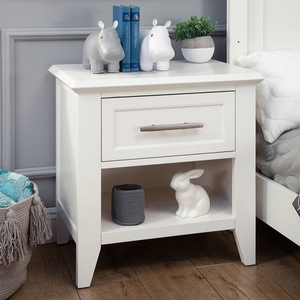 Item # A0002NS - Finish: Warm White<br>Available in Stone and Dark Ash finish<br>Assembled size: 25.71L x 16.93W x 25.98H<br>Weight: 46.3lbs