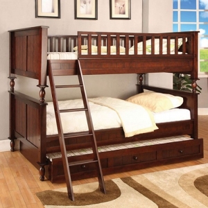 0037TR Brown Cherry Twin Trundle