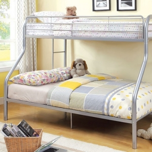 Item # A0018MBB - Finish: Silver<br>Upper Bed Clearance: 34H<br>Dimensions: 79