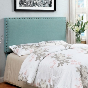Item # 240HB Blue Fabric Headboard - Availalbe in Twin & Queen Headboard (Full Size Compatible)<br><br>Padded Linen-like Fabric<br><Br>
