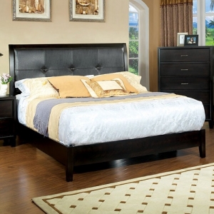 Item # 1079FB Full Padded Leatherette Bed - Dimensions: 80 1/4