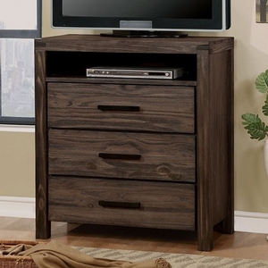 Item # 057MC - Finish: Wire-Brushed Rustic Brown<br><br>Dimensions: 34 W X 17 D X 38 H