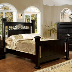 Item # 046Q Queen Bed - Country Style<br><br>Rod Iron Design<br><br>