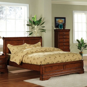 Item # 053Q Queen Bed - Transitional Style<br><br>Option of Platform or Sleigh Bed
