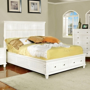 Item # 058Q Queen Bed - Transitional Style<br><br>Cottage Design<br><br>2 Drawers in F/B<br><br>Full Extension Drawers<br><Br>Ball Bearing Drawer Slides