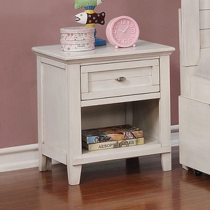 Item # A0335NS - Style Transitional<br>
Color/Finish Antique White<br>
Material Solid wood, others, wood veneer<br>
Hardware Nickel<br>
Length 18 7/8<br>
Width 15 3/4<br>
Height 21 1/2<br>
Night Stand 18 7/8