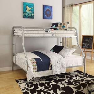 TQ Bunkbed 021 - Finish: Silver<br><br>Twin XL/Queen Bunk Bed<br>Available in White, Black & Blue Finish<br><br>Available in Twin/Full Bunk Bed<br><br>Dimensions: 84