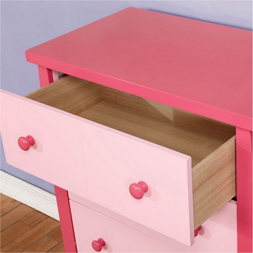 Item # 002CH Pink 4 Drawer Two Tone Chest