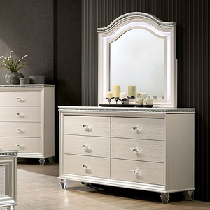 Item # A0010M - Finish: Pearl White<br><br>Dresser sold separately<br><br>Dimensions: 38 5/8